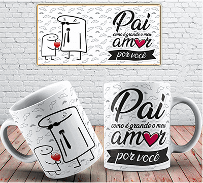 Caneca Frases que Pai Fala Bento Flork Feliz Dia Dos Pais